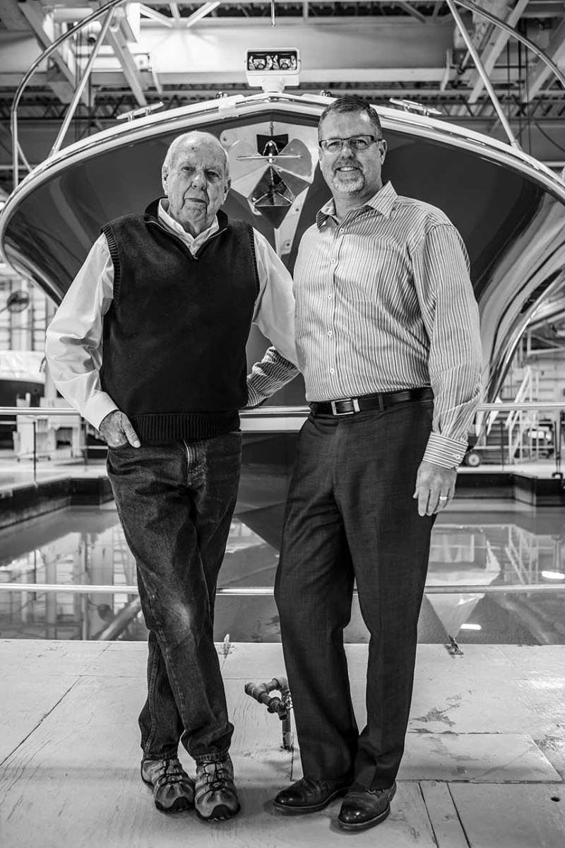 Leon and son Tom, who is CEO of S2 Yachts.