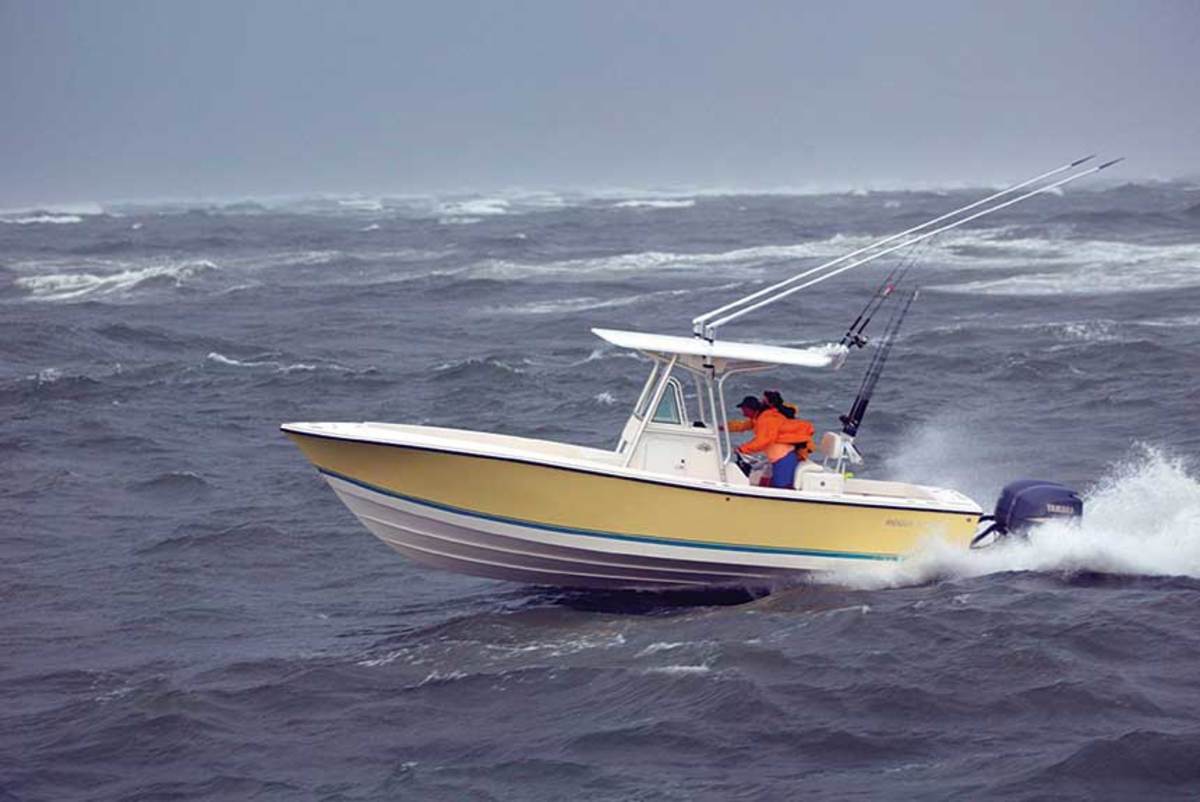The company has gained a large customer base because of boats like this 26, with an offshore running surface.