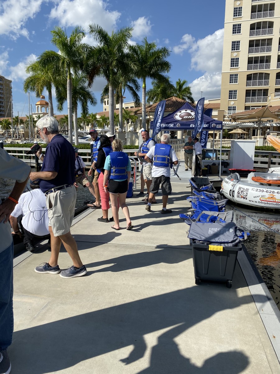 The engine maker’s business conference in Cape Coral, Fla., was attended by 200 Evinrude dealers. Image: Andrew Golden