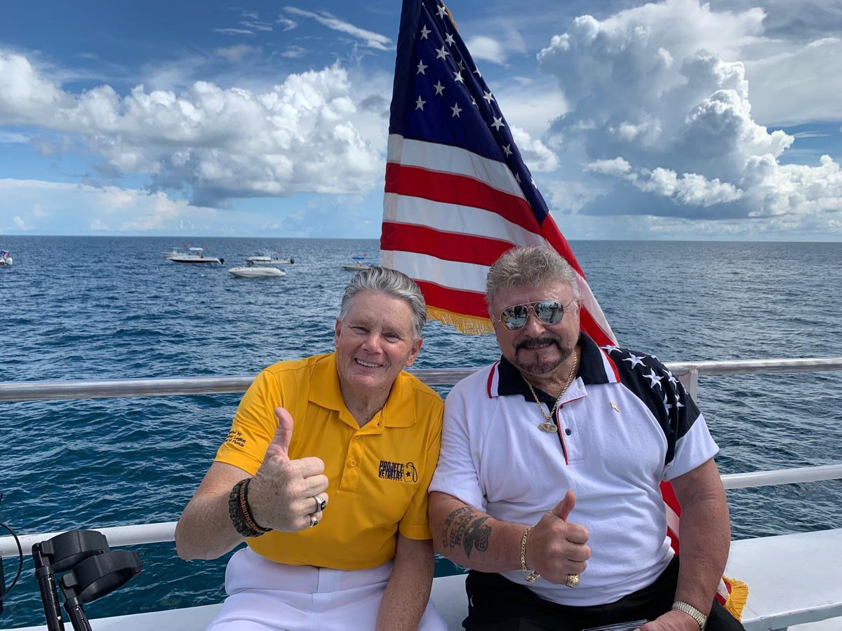Vietnam veterans Dave Miller (left) and Anthony Rizzo say the Circle of Heroes will great for therapy dives. Photo: Stephanie Colombini/WUSF Public Media