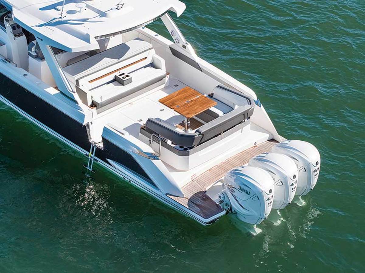 “We unshackled our design team,” says lead designer Andrew Bartlett about the smart features across the Tiara Sport 43 LS.