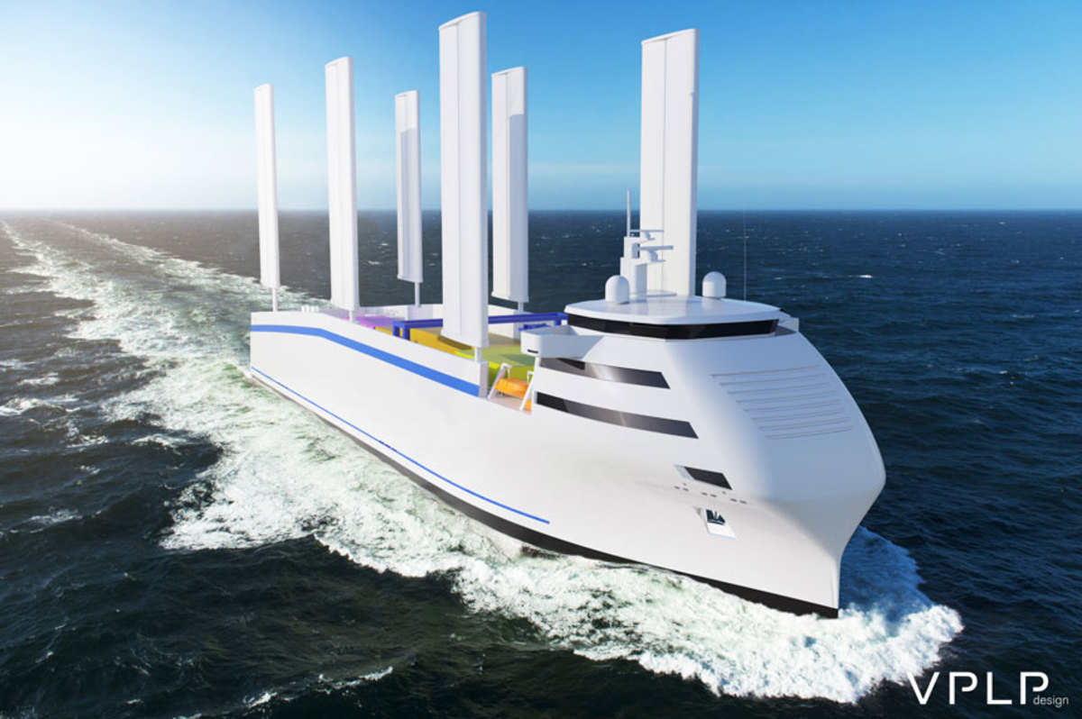 Energy Observer is equipped with OceanWings wingsails, an alternative propulsion system.