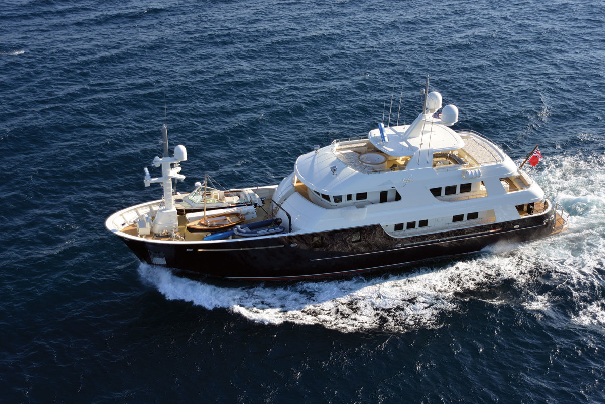 The megayacht Safira was the first to be granted LEED Platinum status, desgined by owners who wanted to leave as small a carbon footprint as possible.