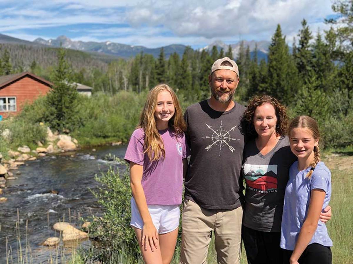 An avid outdoorsman, Gruhn took his 
family to Rocky Mountain National 
Park in Colorado last summer. 
