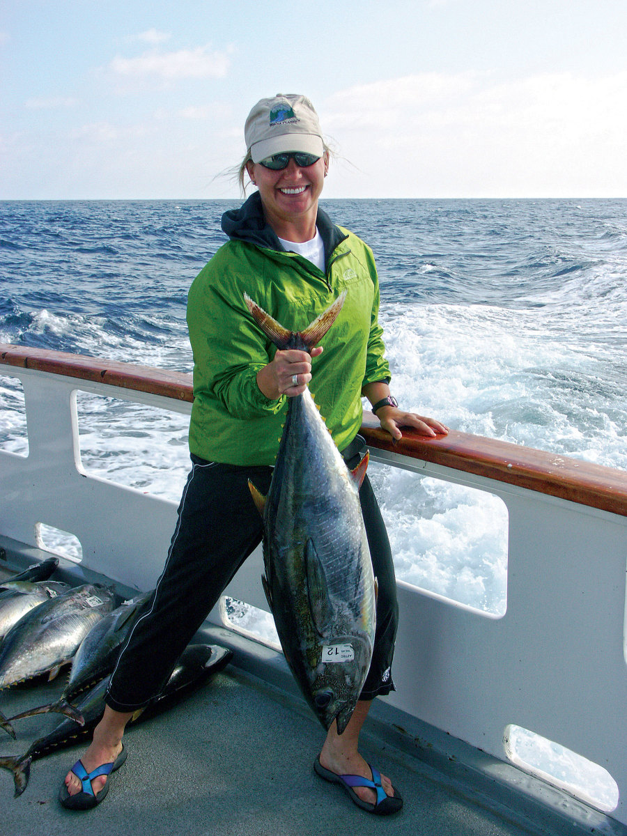 Coupounas landed a nice tuna on a recent angling adventure. 