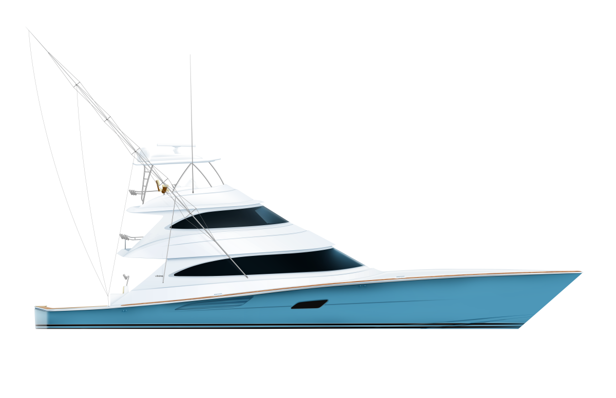 Viking Yachts showed renderings for its new 90-foot flagship.