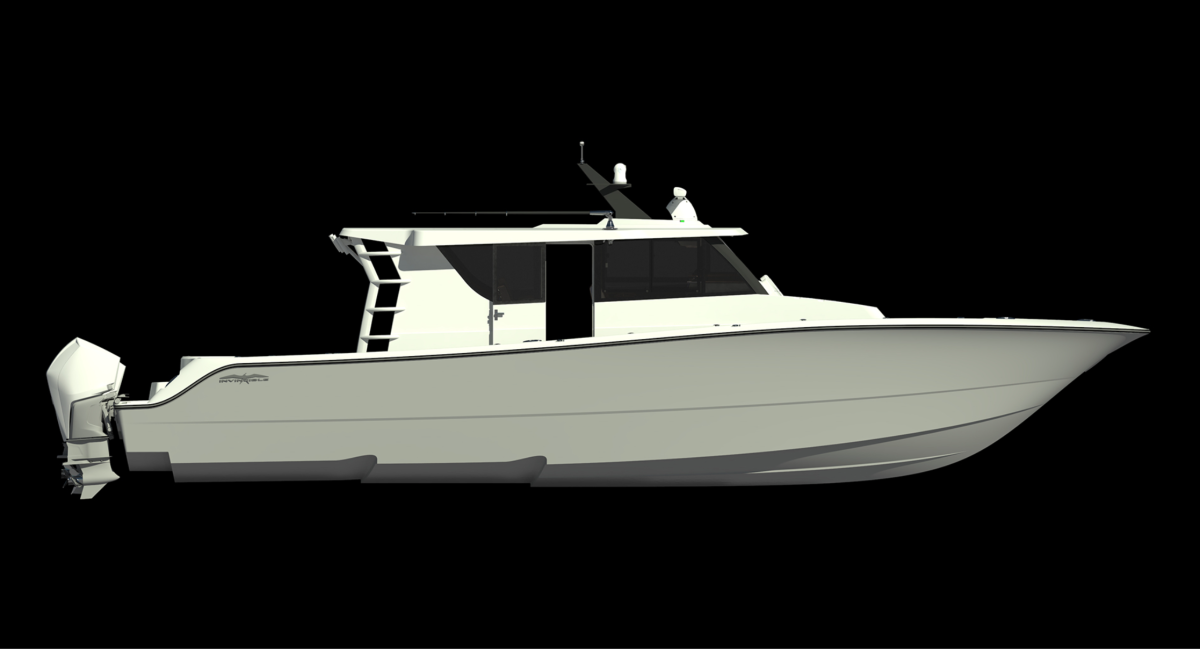 The Invincible 46 Pilothouse can be powered with a maximum of 1,800 hp.