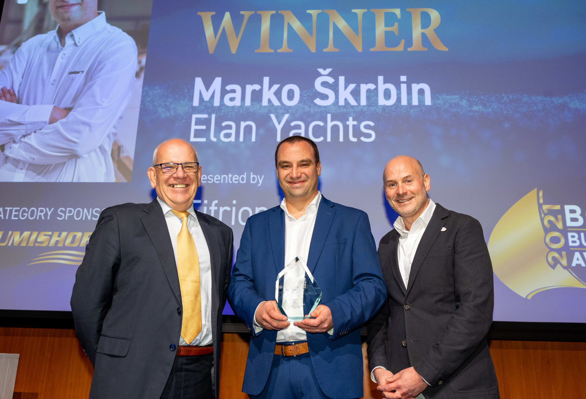 Rising Star Award recipient Marko Škrbin is the youngest-ever marine division director at Elan Yachts.