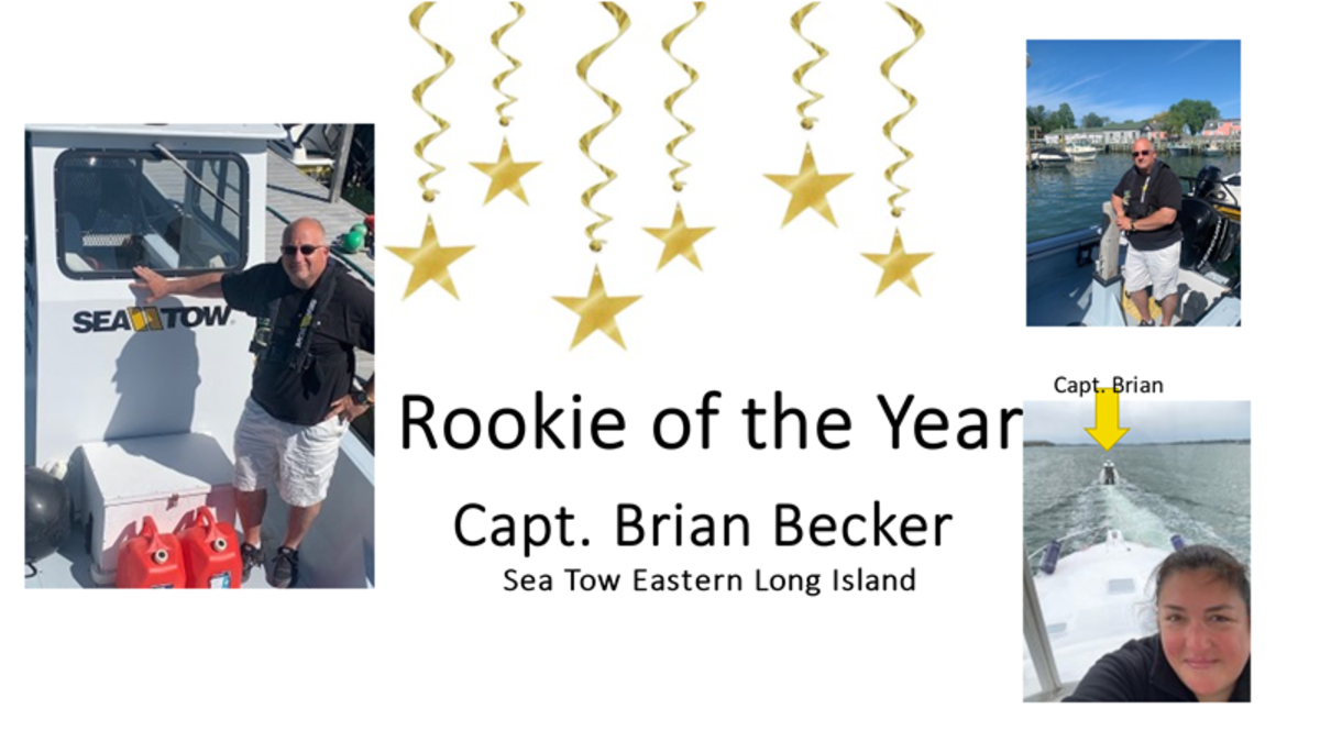 Rookie of the year Capt. Brian Becker, of Sea Tow Eastern Long Island (N.Y.).