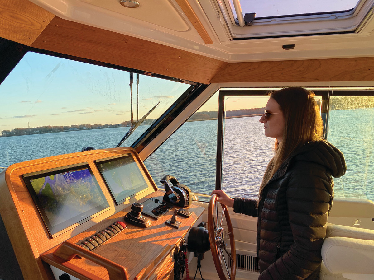 Carly Sisson, an editor with Power & Motoryacht and Soundings, was the first recipient of the BWI scholarship.