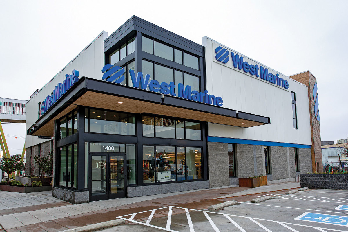 West Marine’s Seattle  superstore has electronics and rigging departments more than double the size  of its regular locations.