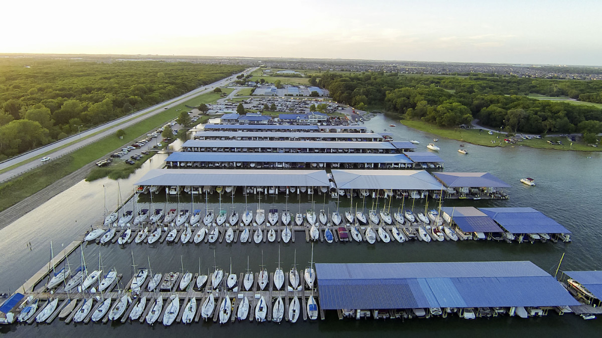 Lynn Creek Marina is located on Joe Pool Lake in Grand Prairie, Texas.
