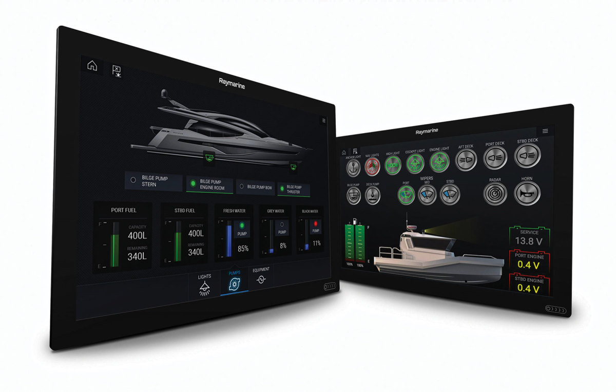 Raymarine’s YachtSense interface allows users to interact with just about every system on board.