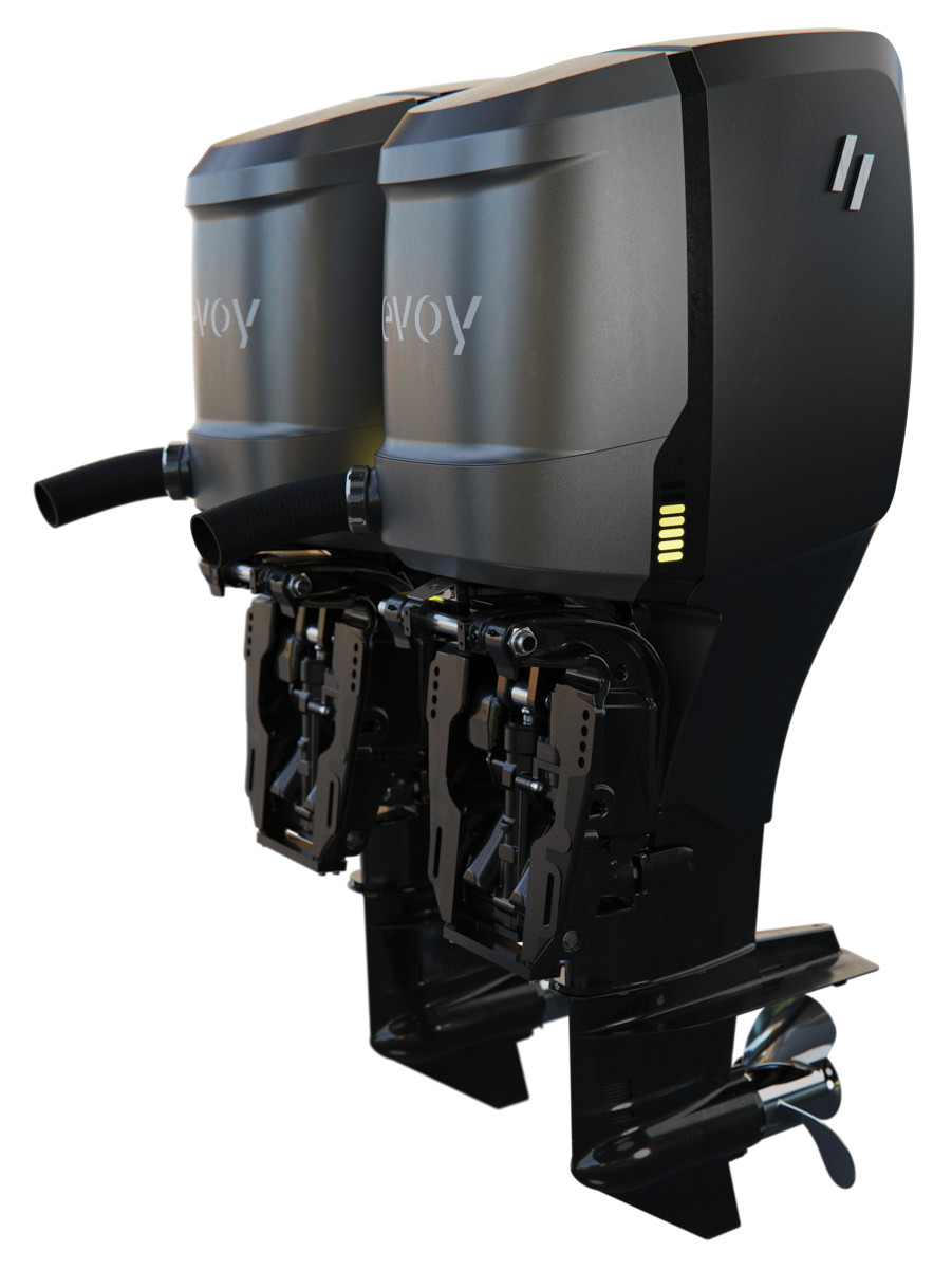 Evoy will launch its Gale Force 120-hp electric outboards this year, with 300- and 400-hp models coming in the future.