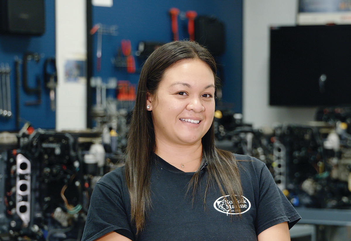 Meghin Montesa is the second woman certified as a master Yamaha technician.