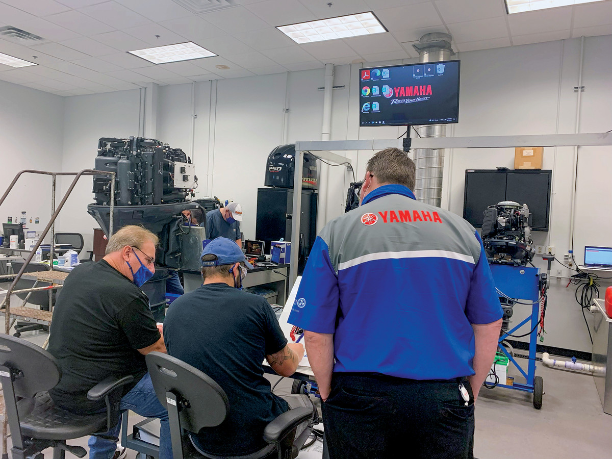 There are six courses to complete before taking the Yamaha master technician test.