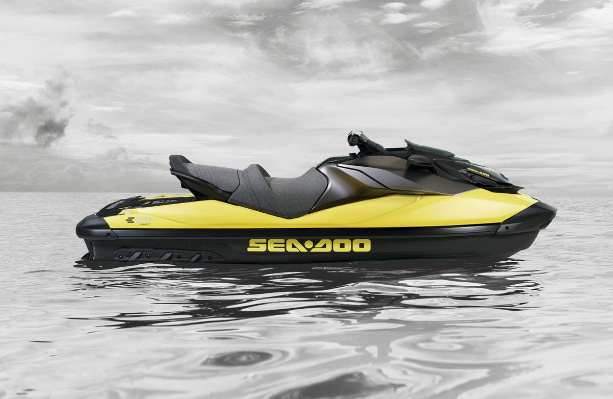 Though the consumer deployment date is a few years down the line, Sea-Doo’s 
concept e-PWC is sleek and stylish. 