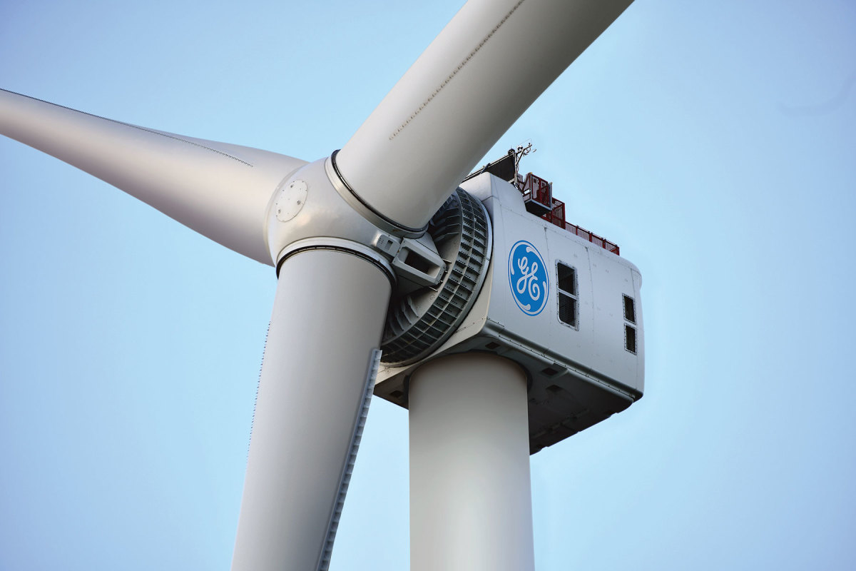 The Haliade-X turbine from GE Renewable Energy is the most powerful wind turbine available, producing 13 megawatts each. 