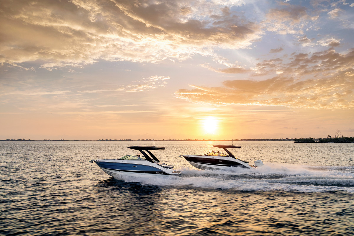 The SLX 260 models are the first Sport boats to use Sea Ray’s new design language.