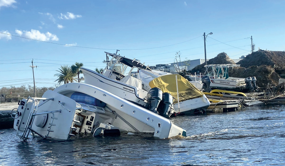 Hurricane Ian was a larger and more powerful storm than Charley, which hit the Fort Myers area in 2004. Florida FWC estimates that 
7,000 vessels were displaced.